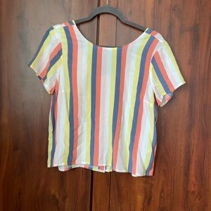 America Eagle stripped blouse